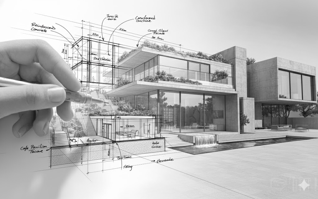 Detalle de construcción en reforma de lujo